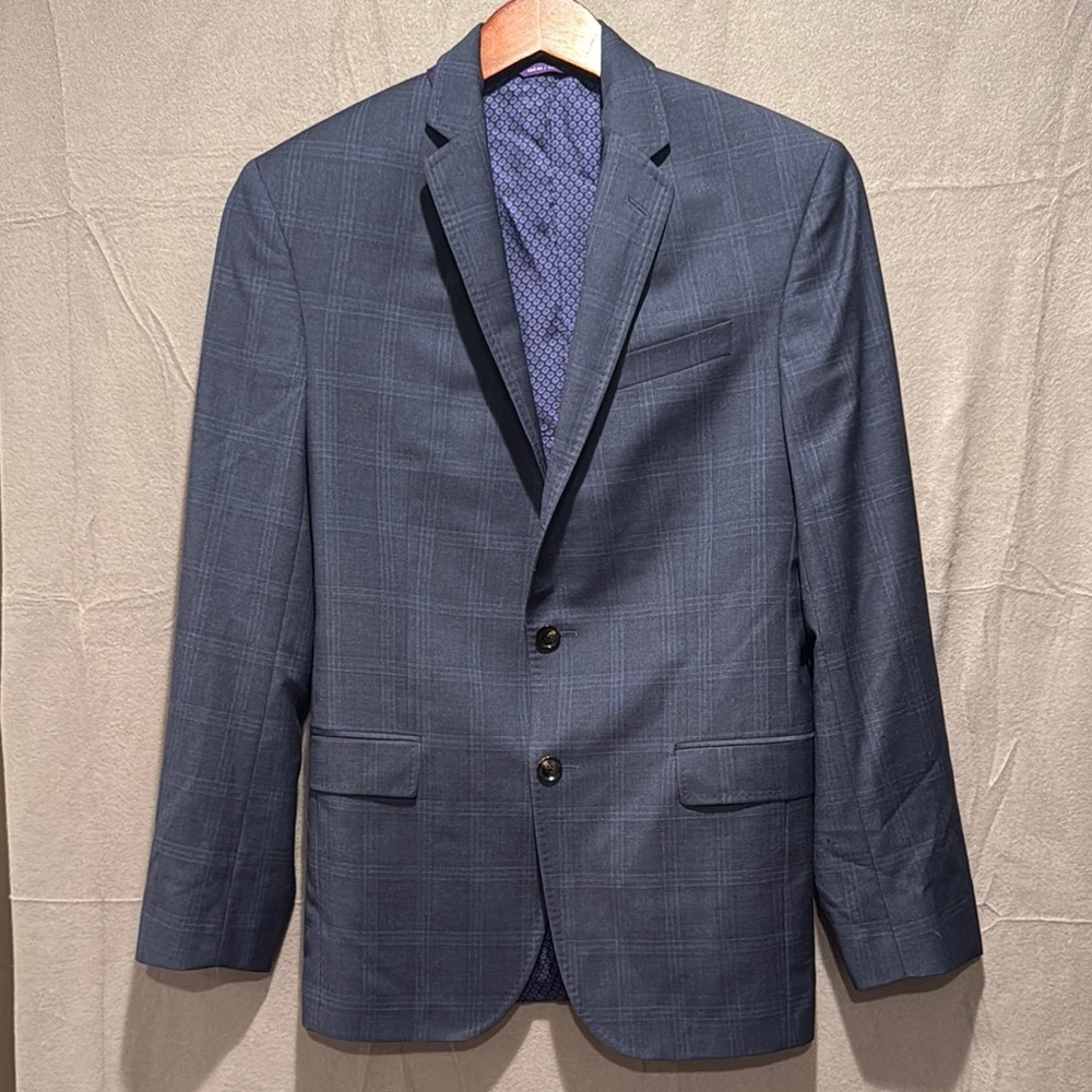 Ted Baker Navy Checkered Blazer